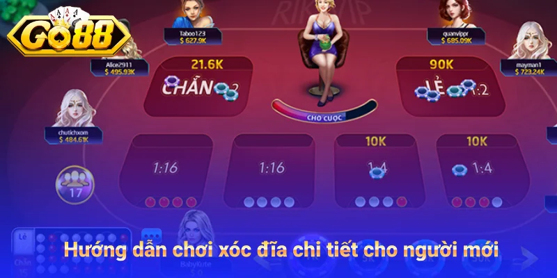 Hướng dẫn chơi xóc đĩa chi tiết cho người mới